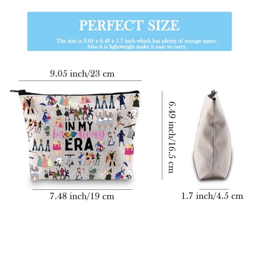 GJTIM Musical Gift Theatre Bag In My Musical Era Musical Theatre Gift Musical Zipper Pouch Makeup Bag (BWayEra Bag)