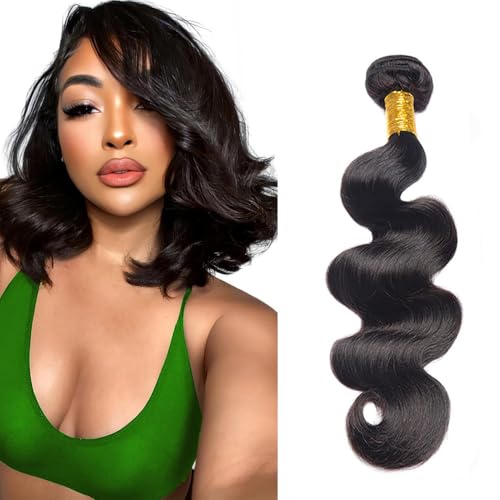 Human Hair Extensions Body Wave 14 Inch Black Virgin Hair Bundles - Natural & Soft