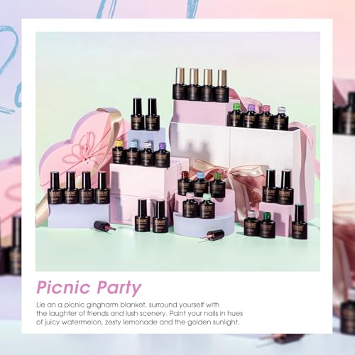 ROSALIND 30pc Pastel Gel Nail Polish Set with Top & Base Coats