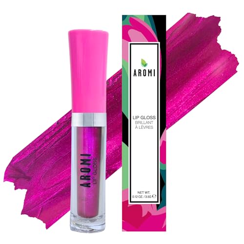 Aromi Fuchsia Lip Gloss - High-Shine Plumping Liquid Lipstick