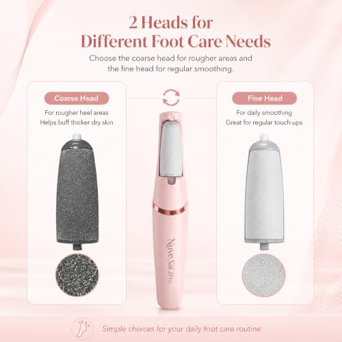 Electric Callus Remover for Feet - Nuve Silk 3 Pro 2-Speed Foot File
