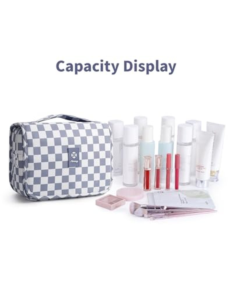 Narwey Hanging Travel Toiletry Bag for Women - Grayish Blue