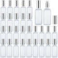 30 Pcs Glass Spray Bottle, 3.4 oz/100 ml Frosted Glass Spray Bottles, Perfume Empty Bottles, Refillable Container for Perfume, Clear Bottle with Sliver Fine Mist Sprayer for Face Body Travel