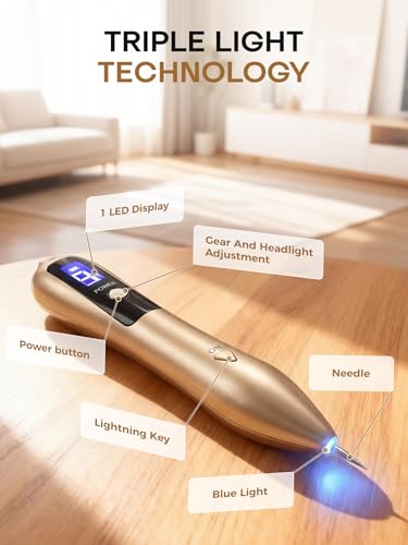 9-Speed Skin Tag Remover Pen with LCD Display