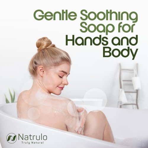 Eczema Soap Bar for Face and Body ? All Natural Dermatitis, Psoriasis Treatment for Dry Itchy Sensitive Skin Relief ? Gentle Detoxifying, Healing, Anti-Itch, Oatmeal Goat Milk Wash for Kids, & Adults