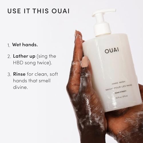 OUAI Dean Street Hand Wash - Exfoliating Liquid Soap, 16 Fl Oz