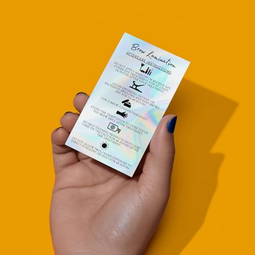 Brow Lamination Aftercare Cards | 50 Pack Business Card Size