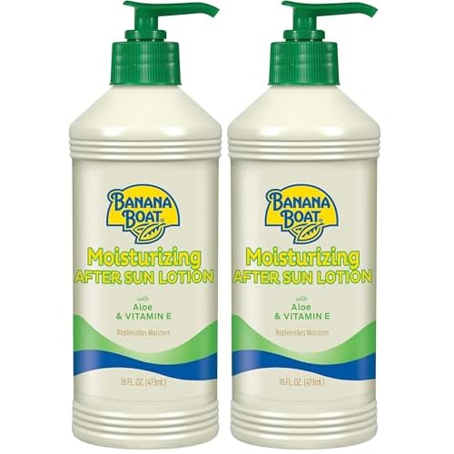 Banana Boat Moisturizing After Sun Lotion with Aloe and Vitamin E, 16Fl Oz, After Sun Lotion, Sunburn Relief, 16Fl Oz (Pack of 2)