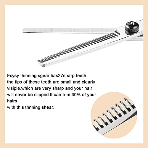 Professional Hair Cutting Kit - 10pc Scissor Set with Thinning Shears