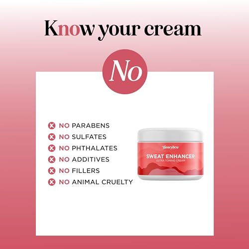 Hot Sweat Cream Workout Enhancer - Invigorating Hot Cream for Cellulite & Body Sculpting to Maximize Workouts - Moisturizing Sweat Enhancer Thigh Bum and Belly Firming and Tightening Cream (4 Fl Oz)