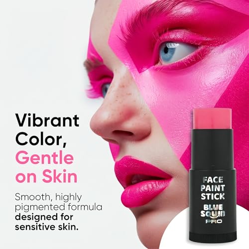 Blue Squid PRO Pink Face Paint Stick - Waterproof Eye Black