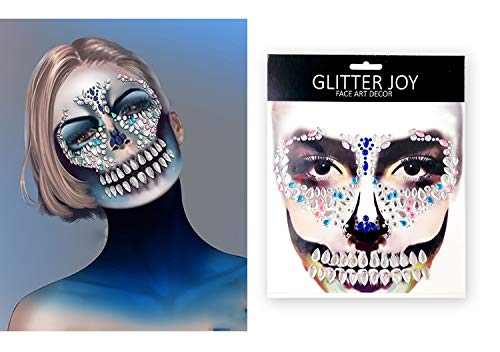 Day of the Dead Face Jewels Rhinestone Stickers 4-Pack