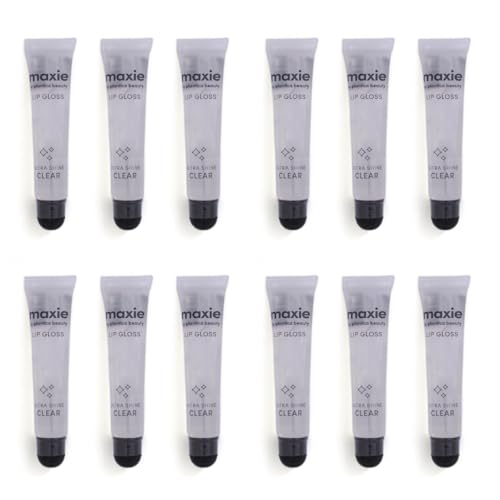 Maxie Clear Lip Polish Bulk - 12 Pieces Shimmery Gloss