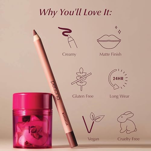 PERSONA 90210 Vegan Lip Liner Pencil - Creamy Matte Finish