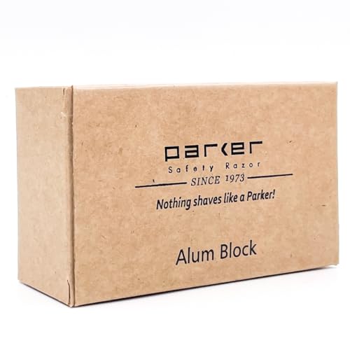 Parker Large Alum Block with Travel Case (125 g./4.4 oz.) - A Natural Aftershave with Antiseptic Properties - an Essential Item for Every Wet Shaver