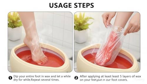 Disposable Paraffin Wax Spa Foot Liners - 300 Count Plastic Socks