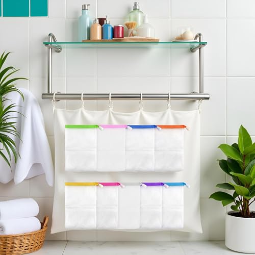 10 Pack Mesh Soap Saver Bags - Travel-Friendly Shower Loofah Organizers