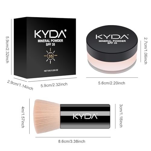 Mineral Powder Foundation SPF 35, Buildable Coverage, Medium Beige 0.28oz