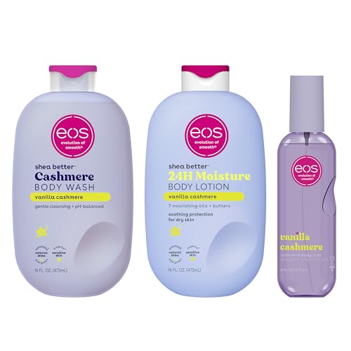EOS Vanilla Cashmere Body Wash, Lotion & Mist Bundle