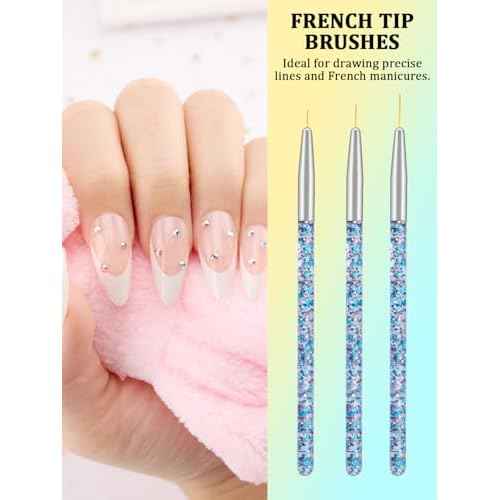 33PCS Nail Art Brushes Set, Nail Art Tools, Nail Design Tools with Gel Nail Brush, French Tip Tool Liner Brushes, Dotting Tools, Builder Gel Brush, Nail Tech Beginners Must Haves Stuff Supplies