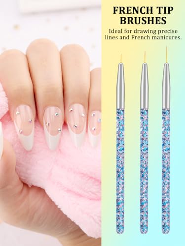 YOOVR Nail Art Tools Set - 15 Brushes, Dotting Tools, Magnetic Stands