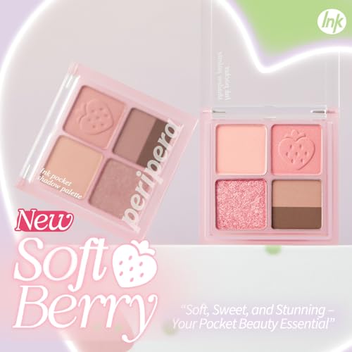 Peripera Ink Pocket Eyeshadow Palette - 4 Shades, Long-Lasting