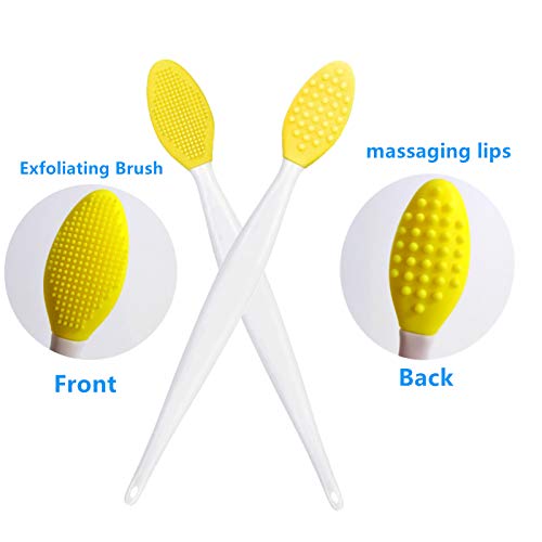 8-Piece Double-Sided Lip Scrub Brush Set for Exfoliation