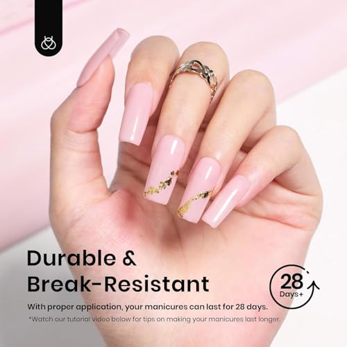 Beetles A- Square M Nail Tips Medium Square 576Pcs - Pre-Etched Acrylic Gel Extensions