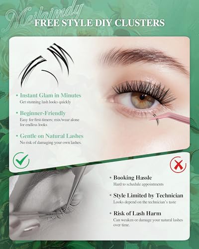 DIY Cluster Lashes 304 Lashes 5-8mm Natural 3D Volume