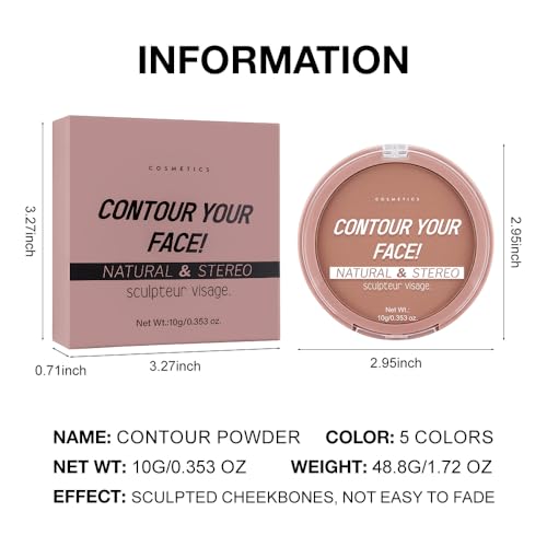 Warm Brown Matte Contour Palette – Blendable Cream Powder