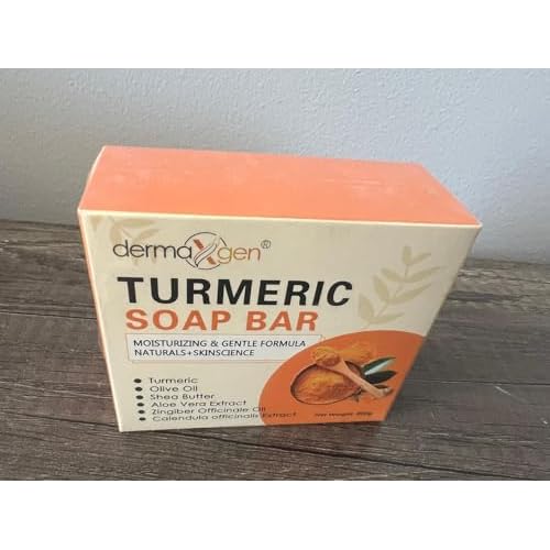 Organic Turmeric Soap Bar for Face & Body ? Pure Turmeric Soap Bar for Acne, Scars, Uneven Tone, Blemish Control, Sun Damage & Age Spots ? Handcrafted Skincare ? 7 OZ