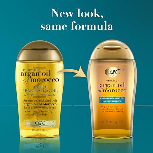 OGX Renewing Argan Oil Hair Serum Treatment, 3.3 Fl Oz