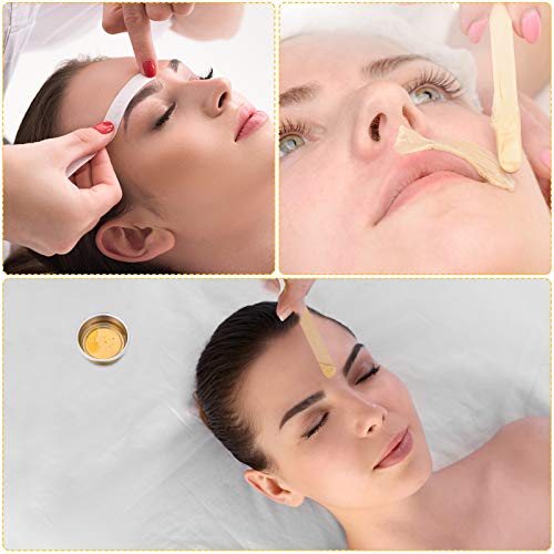 Maitys 50 Pieces Wax Melting Bowl Mini Wax Melting Bowls Bean Aluminum Foil Hair Removal Tool Container for Hair Removal