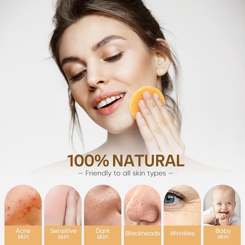 GAINWELL 50 Compressed Biodegradable Facial Sponges for Cleansing