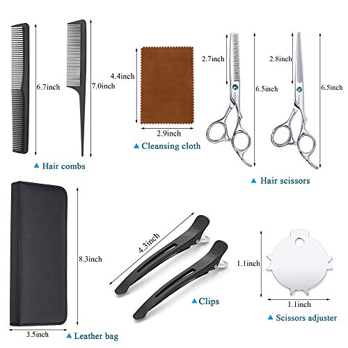 Aethland 6.5" Professional Hair Cutting Scissors Kit for Men, Women & Pets