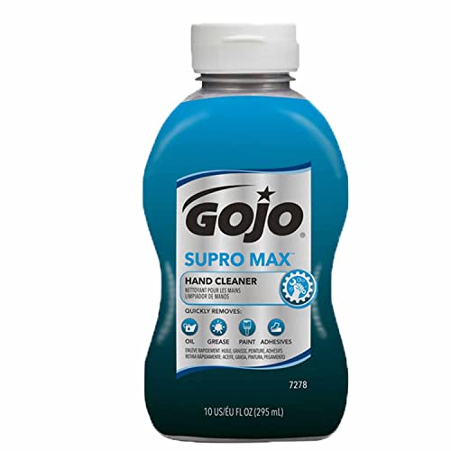 GOJO Supro Max Heavy Duty Hand Cleaner Scrub (2x 10 oz) with 2 Nail Brushes