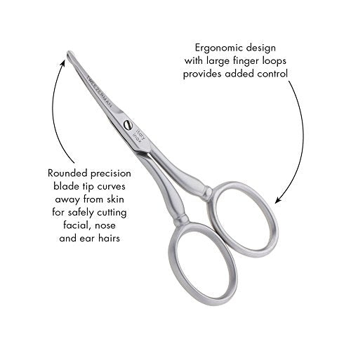 Tweezerman Facial Hair Scissors for Men | Stainless Steel