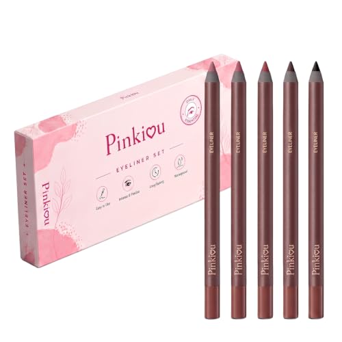 Pinkiou 5-Color Waterproof Eyeliner Pencil Set