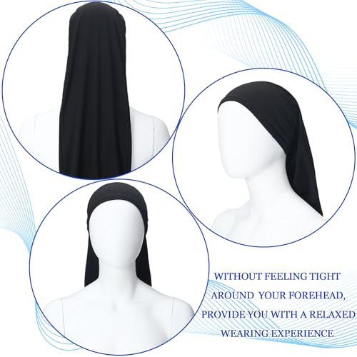 Twistover 2 Jumbo Dreadlock Cap Hair Dreads Head Wrap, Black, 30In
