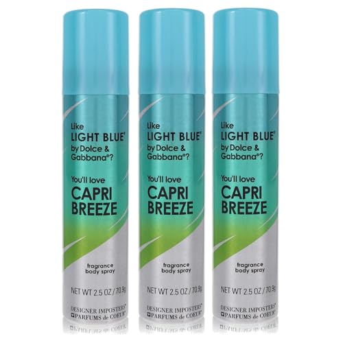 Capri Breeze Body Spray for Women, 2.5 oz (3-Pack)