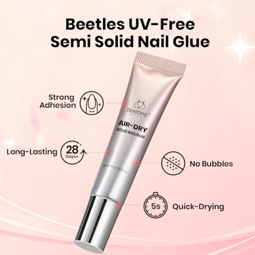 Beetles Nail Glue 10g - No UV, 5s Quick Set, 28+ Days