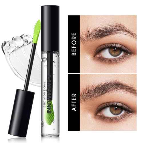 Brow Glue Eyebrows Gel - Long-Lasting Clear Brow Setting Gel, Transparent Eyebrow Styling Wax for Natural-Looking, Fluffy Brows, Mild Ingredients, Waterproof & Smudge-Proof, Easy Application