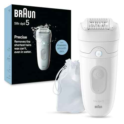 Braun Epilator Silk-?pil 5, Hair Removal Device, Women Shaver & Trimmer, Wet and Dry, Includes Skin Contact Cap, SE5-011, Grey
