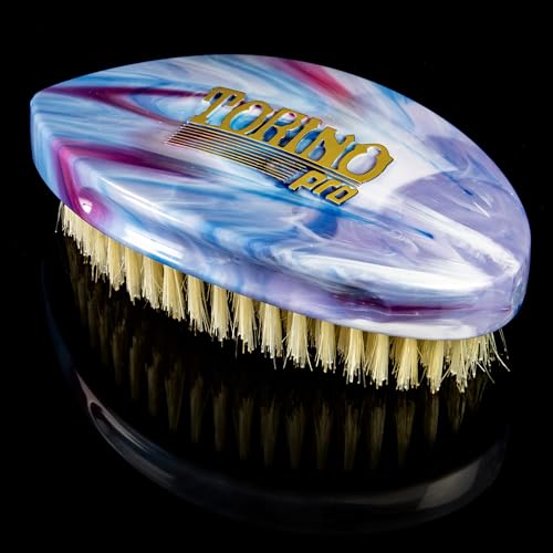 Torino Pro Curve Wave Brush #232- Curved Palm Medium Hard Shower brush - Reinforced bristles - Great for wolfing to manage your 360 Waves