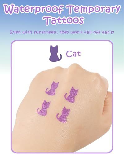 UV Detection Temporary Tattoos - 160 Count Sun Protection Reminder Stickers