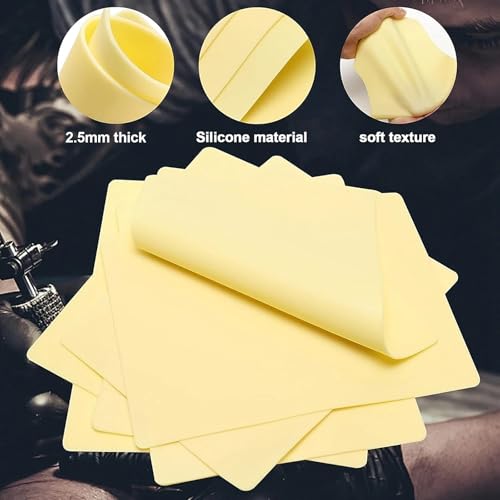 Tattoo Practice Skins 6Pcs - 2.5mm & 3mm Realistic Silicone Sheets