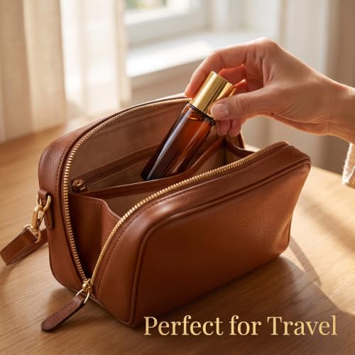 WAYDA 50ml Essential Oil Roller Bottle - Amber Glass, 2-Pack