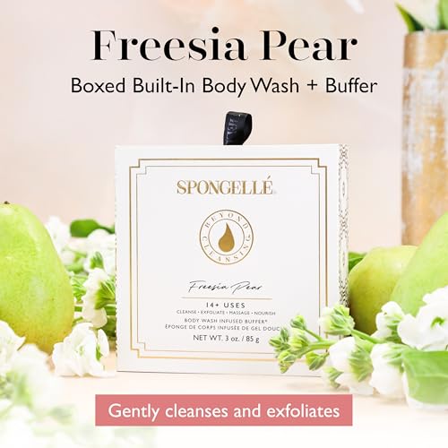SPONGELLÉ Boxed Flower Body Wash Infused Buffer Freesia Pear