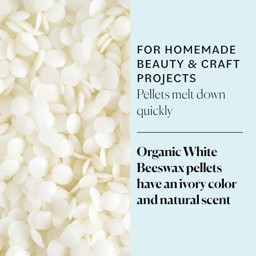 Organic White Beeswax Pellets 16oz for Candles & Lip Balm
