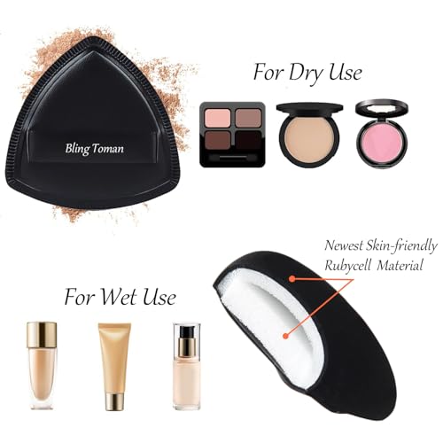 Korean Spatula Foundation Brush Set Ultra-Slim Flat Head Kabuki Brush Non-Absorbent Concealer Brush Foundation Brush for Blending Liquid, Cream or Flawless Makeup Application with 2 Puffs